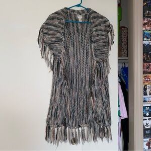 Chico’s Knitted Sweater Fringe Vest